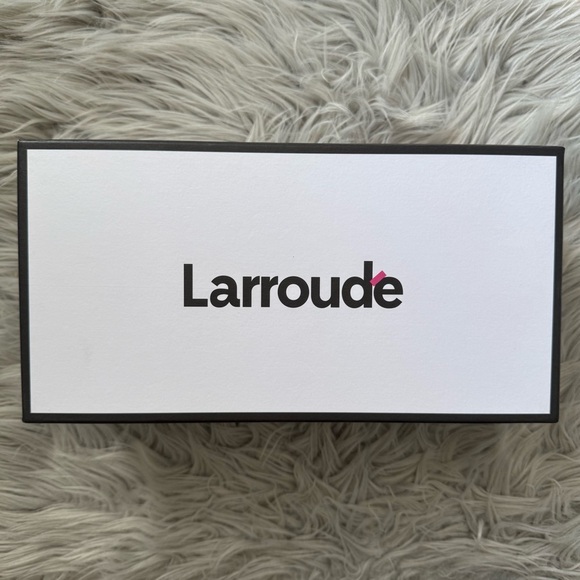 LARROUDE Ivy Ruffle Slip On Mule Flat Sandals in Pink Raffia Size 5 NWB - Picture 14 of 14